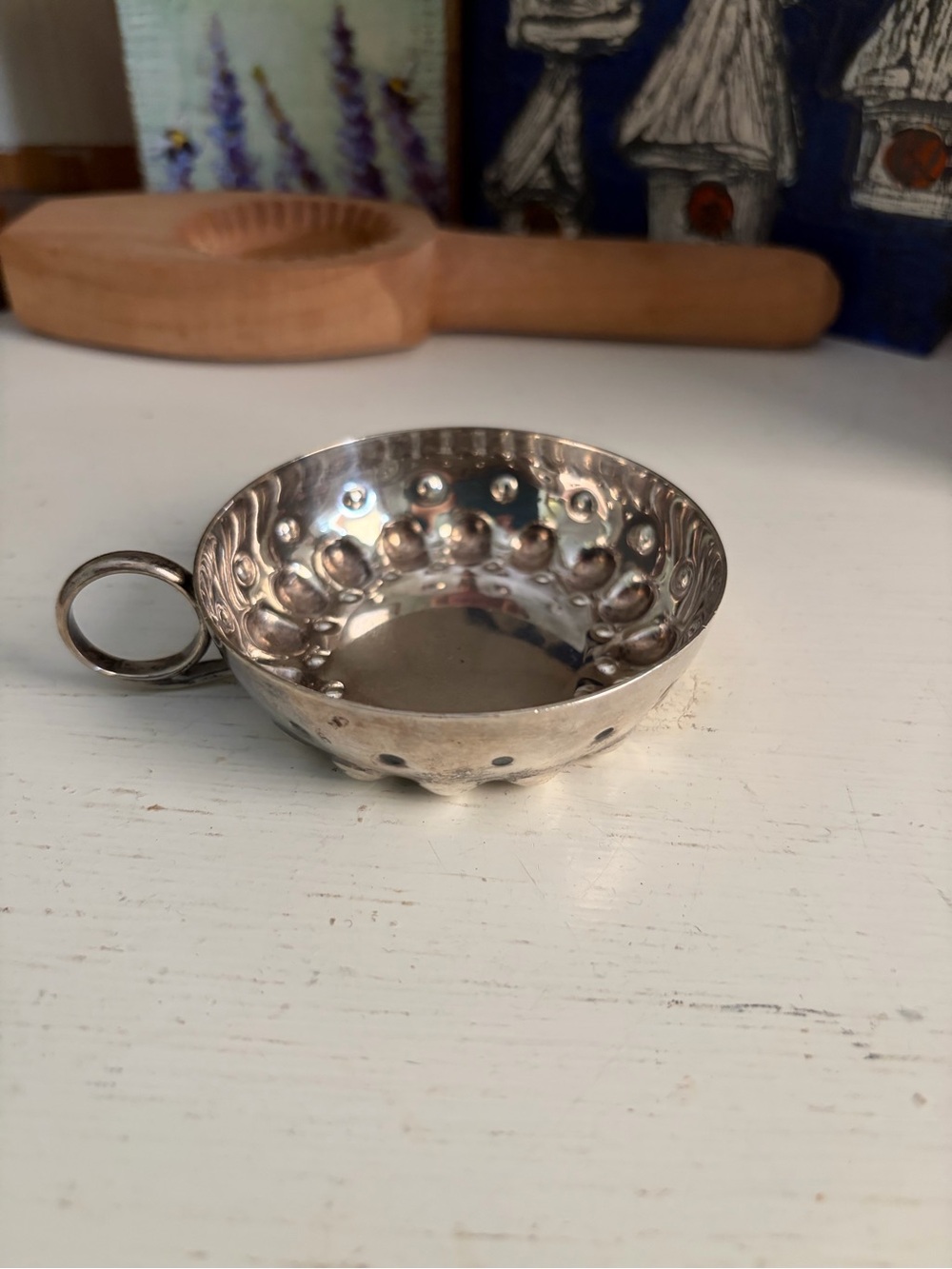 Bell Trading Post Sterling Silver Decorative Ring-Handled Wine Tasting Cup